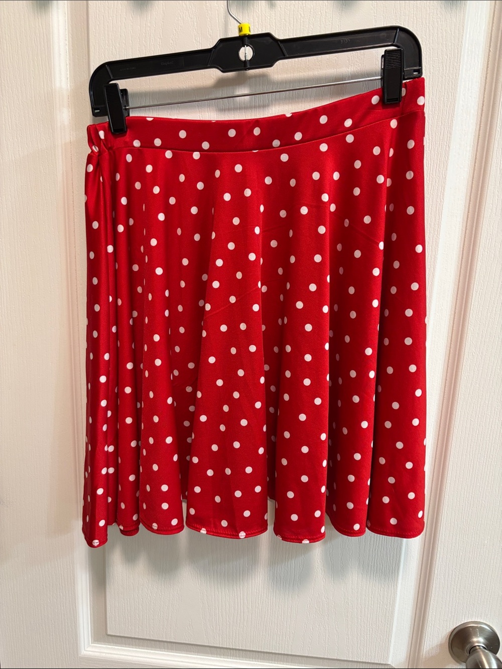 Classic Red Polka Dot A-Line Skirt